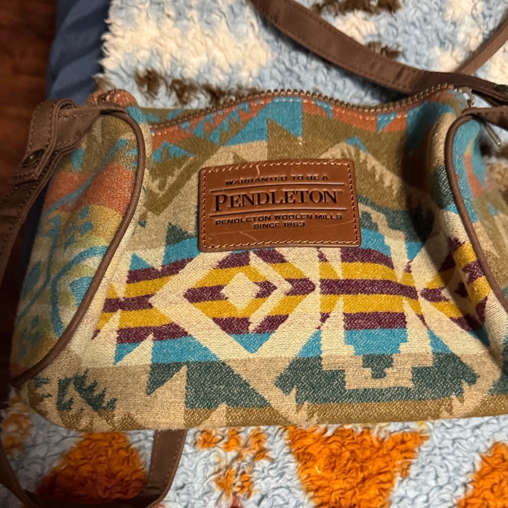 Pendleton Geometric Pattern Crossbody Bag